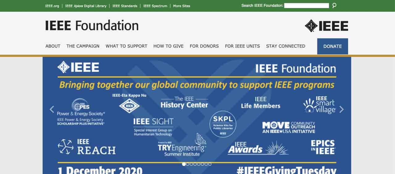 Screenshot of a website homepage positioned poorly, emphasizing that proper positioning is one of 5 focus areas of nonprofit marketing success in 2021